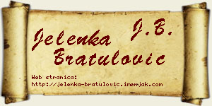 Jelenka Bratulović vizit kartica